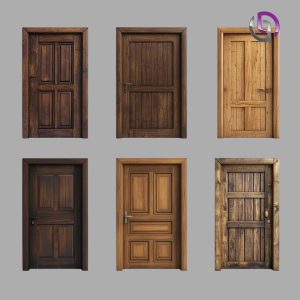 Дверь (дерево, ПВХ, с покрытием из дерева)